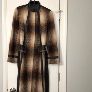Lafayette 148 New York Alpaca Plaid Coat
